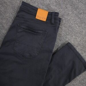 DU/ER Pants Mens 36X29* Navy N2X No Sweat Relaxed Fit Tapered Stretch Casual